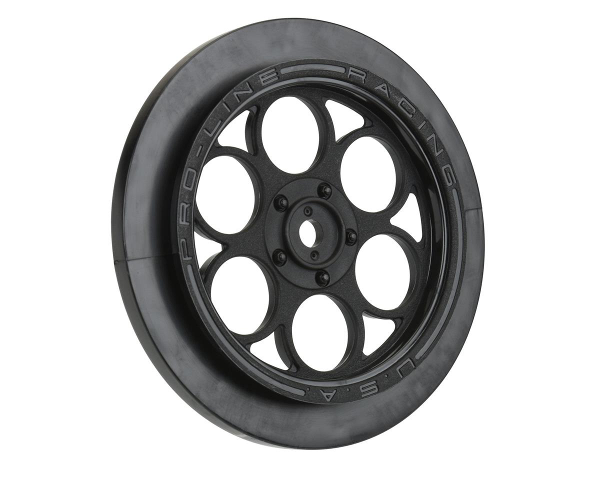 Pro-Line Showtime Front Drag Racing Wheels w/12mm Hex (Black) (2)