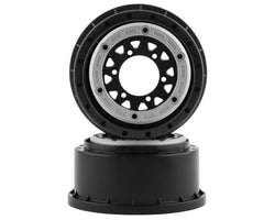 Pro-Line Raid Bead-Loc 2.2/3.0" Short Course Wheels (Silver/Black) (2) w/12mm & 14mm Removable Hex