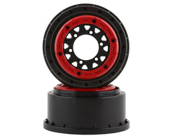 Pro-Line Raid Bead-Loc 2.2/3.0" Short Course Wheels (Red/Black) (2) w/12mm & 14mm Removable Hex