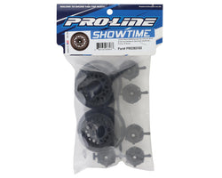 Pro-Line Showtime 2.2/3.0" Short Course Dirt Oval Wheels (Black) (2) w/12mm & 14mm Removable Hex