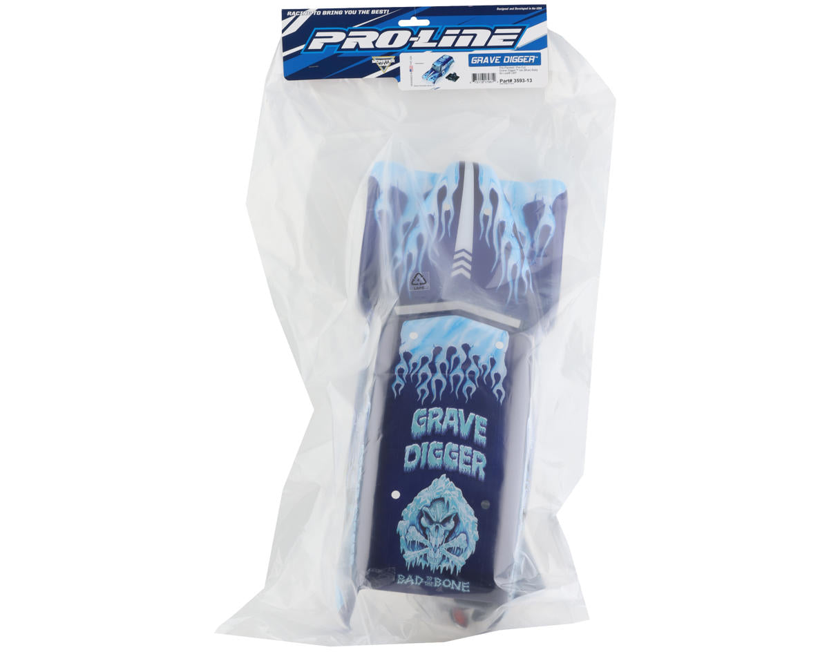 Pro-Line LMT 1/10 Grave Digger Ice Pre-Painted Body (Blue)