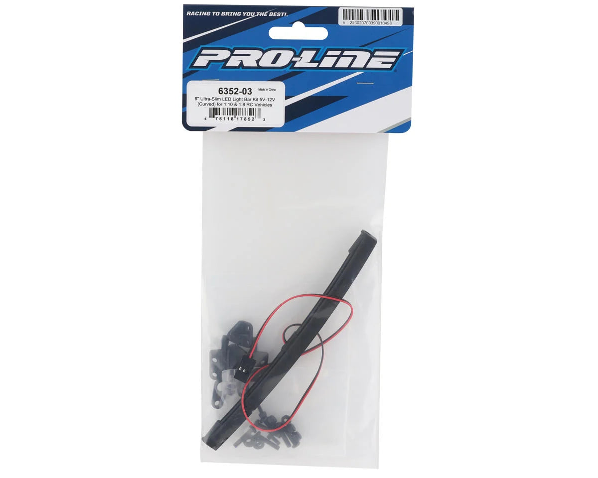 Pro-Line 6" Ultra-Slim LED Light Bar Kit 5V-12V (Curved)Scale: 1/10 & 1/8