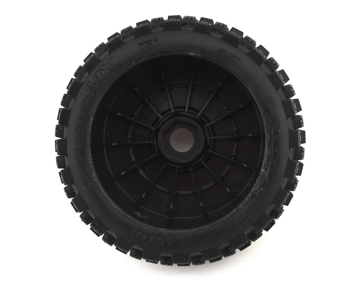 Pro-Line Badlands MX Pre-Mounted Tires (M2) w/Velocity V2 Wheel For 1/8 Buggy