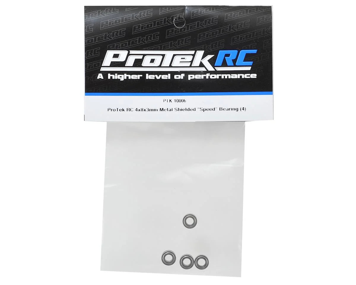 ProTek RC 4x8x3mm Metal Shielded "Speed" Bearing (4)