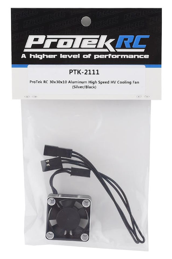 ProTek RC 30x30x10mm Aluminum High Speed HV Cooling Fan (Silver/Black)