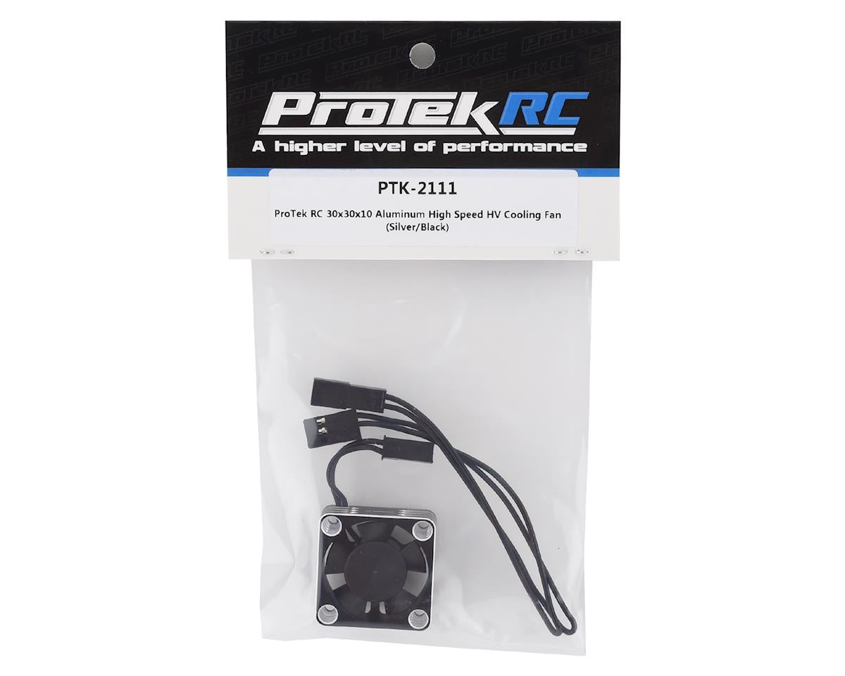 ProTek RC 30x30x10mm Aluminum High Speed HV Cooling Fan (Silver/Black)