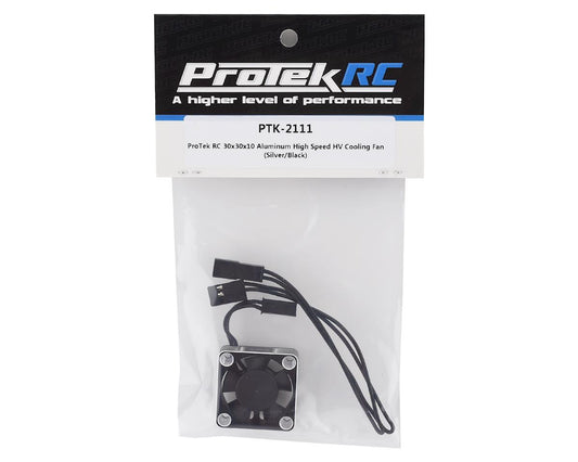 ProTek RC 30x30x10mm Aluminum High Speed HV Cooling Fan (Silver/Black)