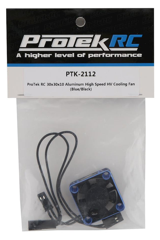 ProTek RC 30x30x10mm Aluminum High Speed HV Cooling Fan (Blue/Black)