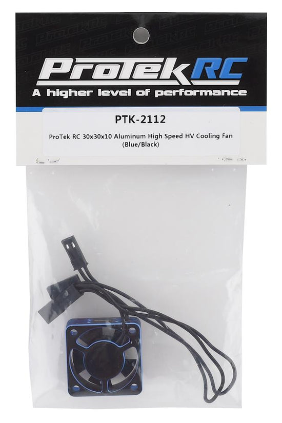 ProTek RC 30x30x10mm Aluminum High Speed HV Cooling Fan (Blue/Black)