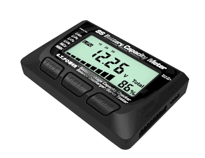 Racers Edge G.T. Power 8S Battery Capacity Meter & Servo Tester RCESC1600