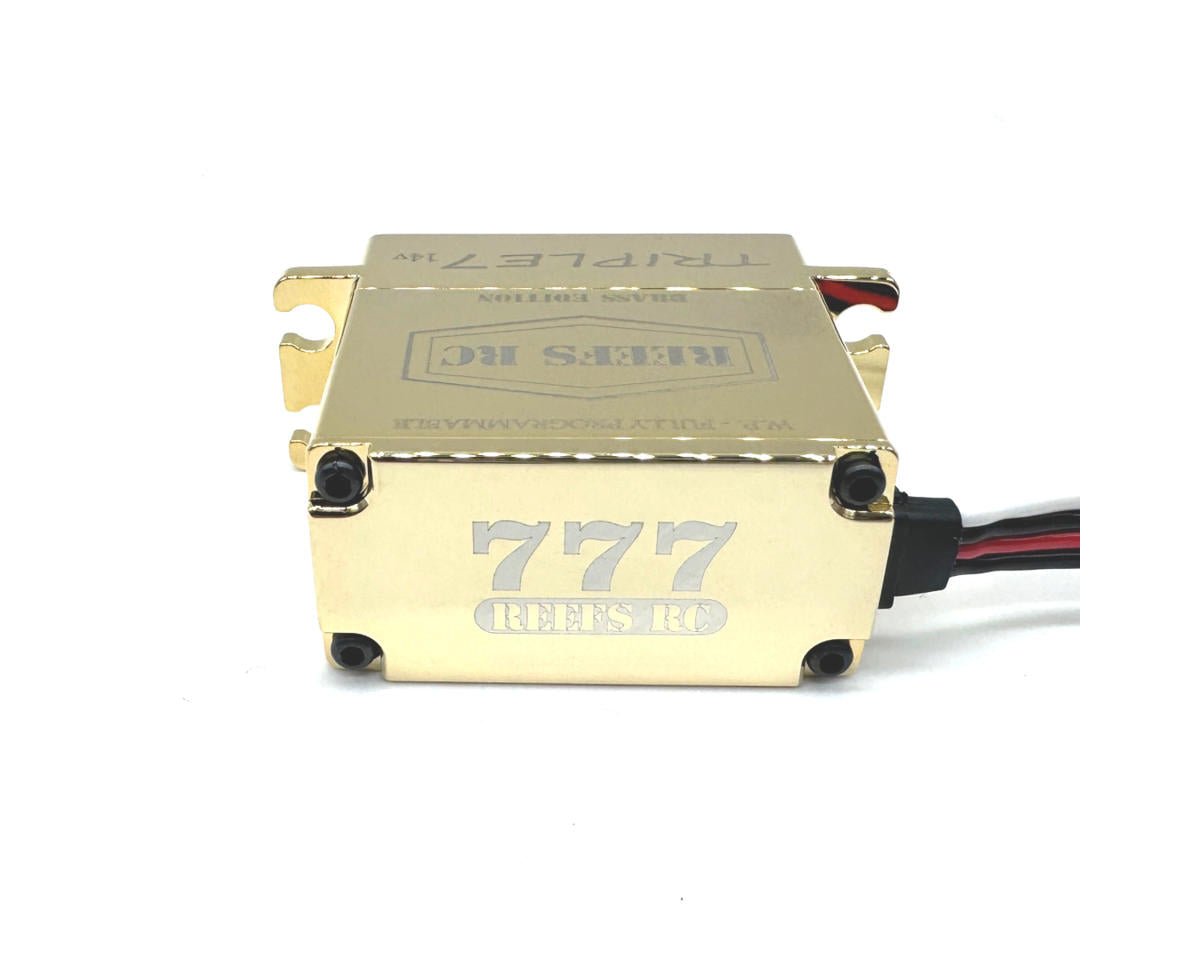 Reefs RC Triple7 14V Programable High Torque Steel Gear Digital Servo (High Voltage)(Brass Edition) - BOBBYRC