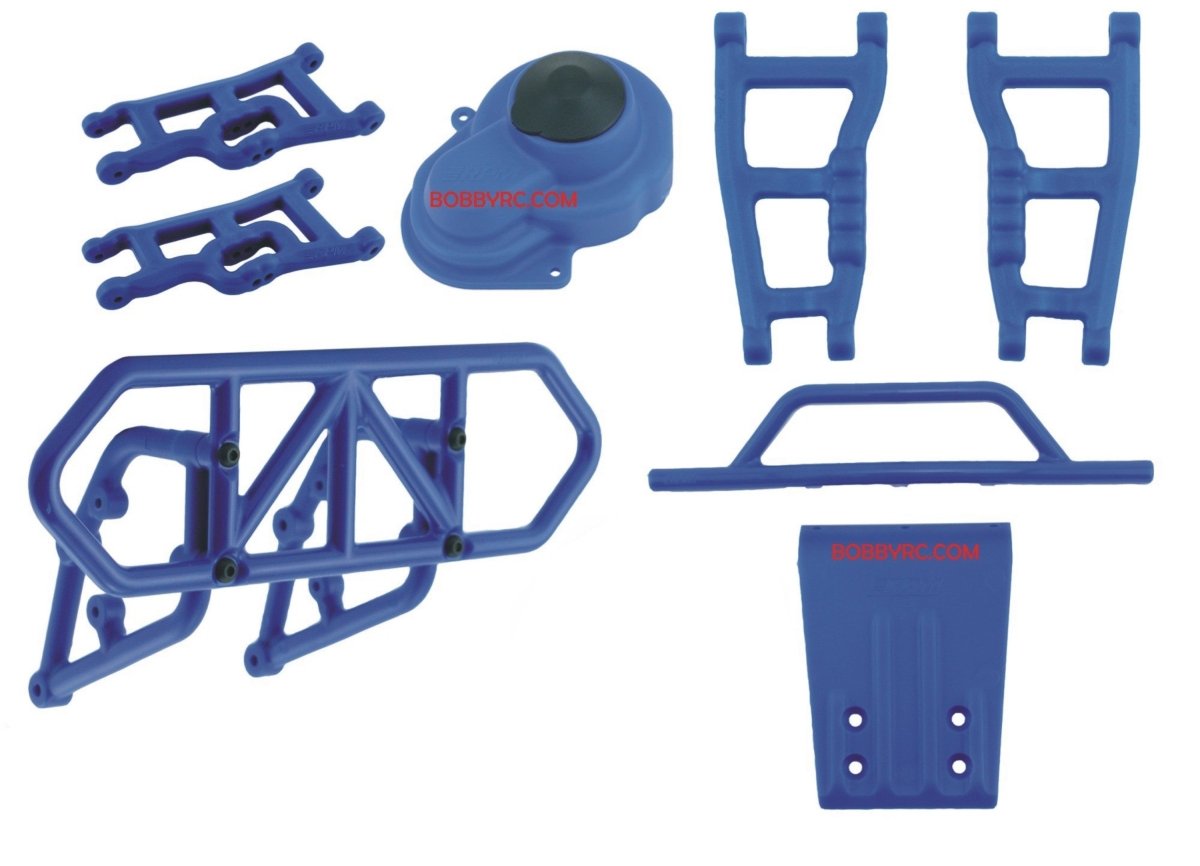RPM BLUE Suspension Arms, Gear Cover, Front & Rear Bumpers For Traxxas 2wd Slash - BOBBYRC