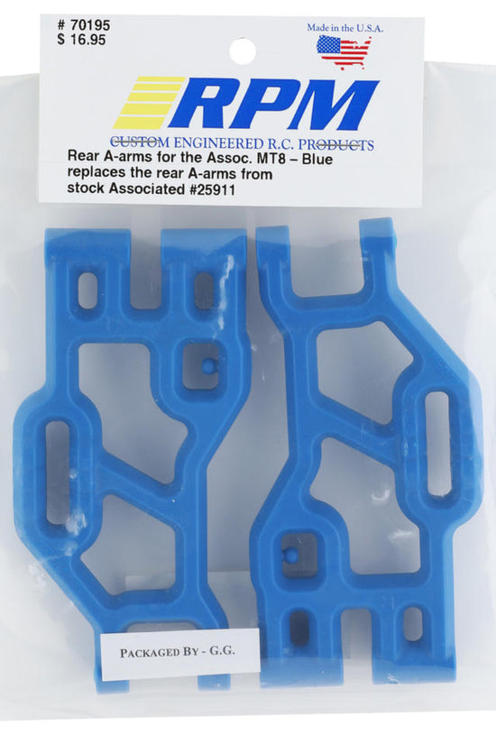 RPM 70195 Rear A-Arms (Blue )Associated MT8