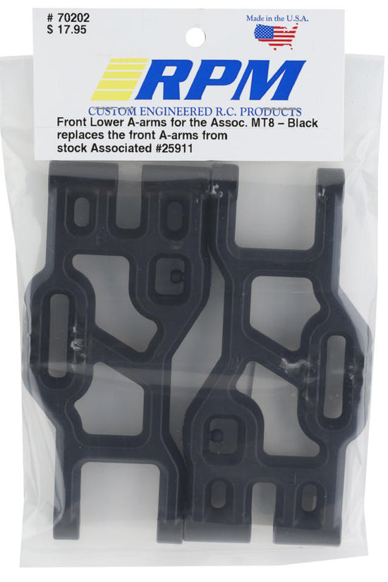RPM 70202 Front Lower A-Arms (Black) Associated MT8