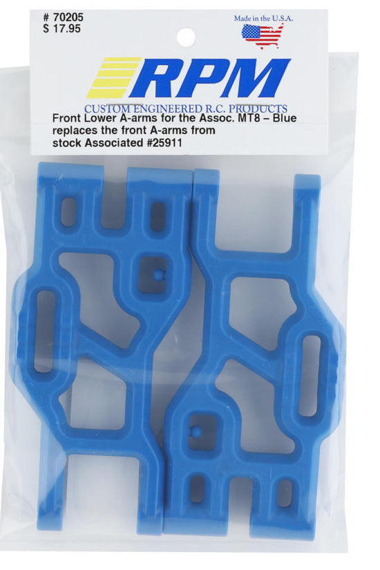RPM 70205 Front Lower A-Arms (Blue) Associated MT8