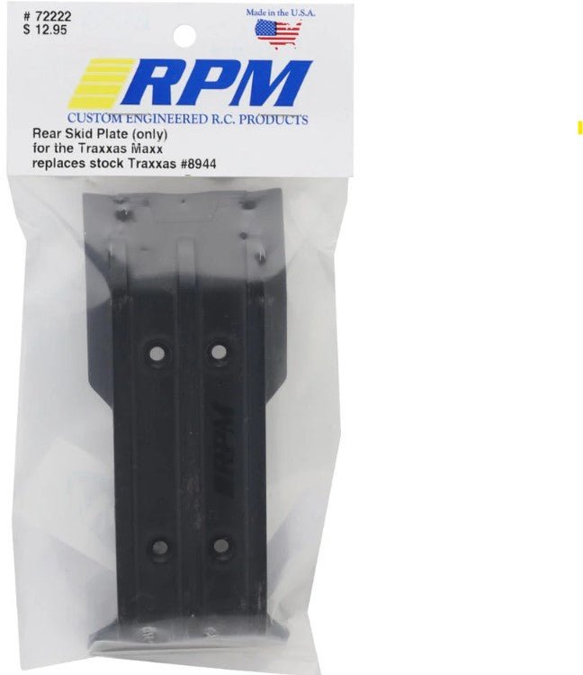 RPM 72222 Rear Skid Plate for the 1/10 Traxxas® Maxx®