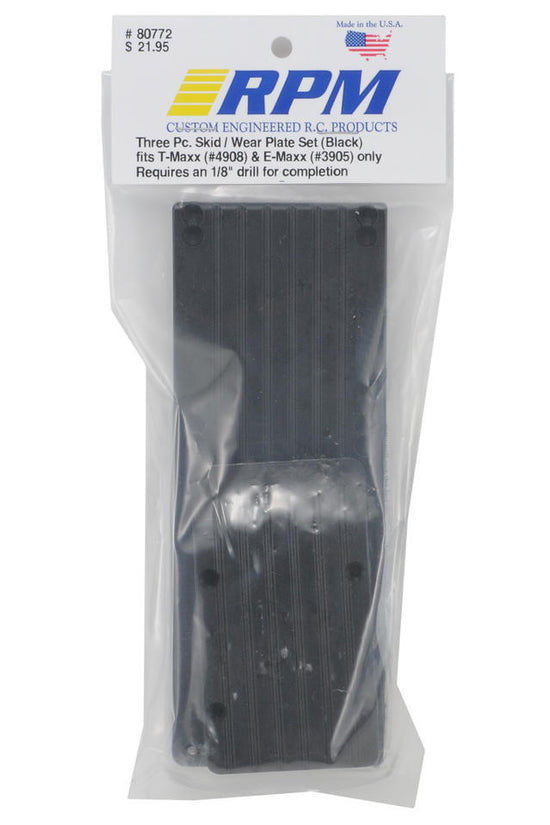 RPM 3-Piece Skid Plate for Traxxas T-Maxx 3.3/E-Maxx