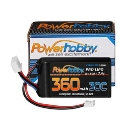 Powerhobby Lipo Battery 2S 360MAH 30c For Axail SCX24