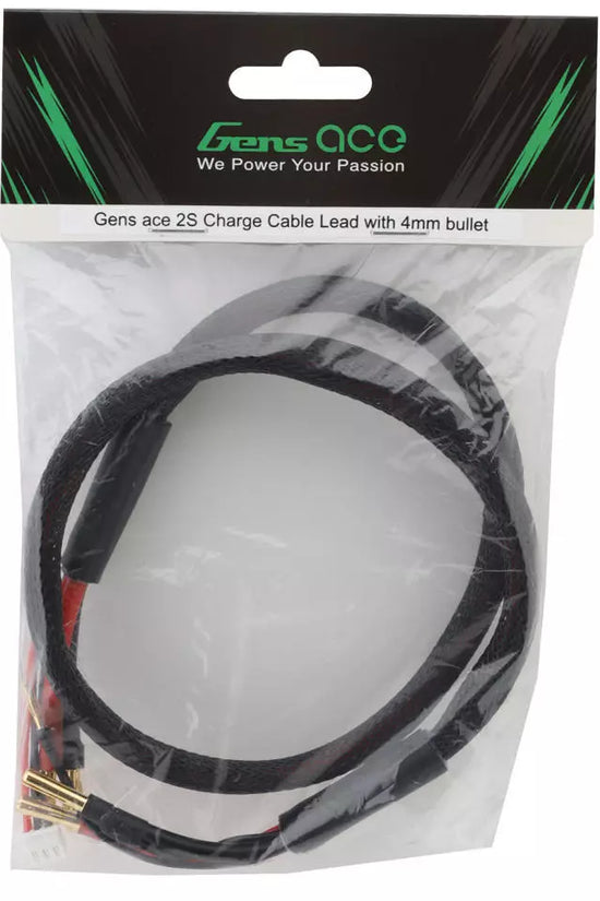 Gens Ace 2S Charge Cable (4mm Battery/4mm Charger)