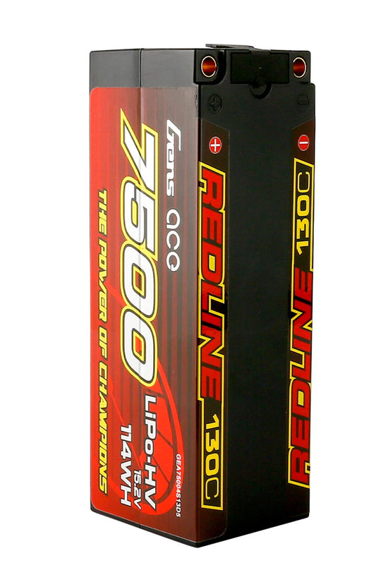 Gens Ace 7500mAh 130C 15.2V HV Lipo Battery 4S HardCase For 1/8 Racing Car Buggy