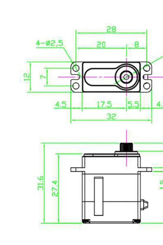 Reefs RC 99MICRO Servo, Brass Edition For 1/24 and 1/18 Rock Crawlers