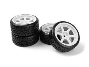HPI Racing (White 4pcs )Falken Azenis DrIft Tire/HRE C106 Wheel