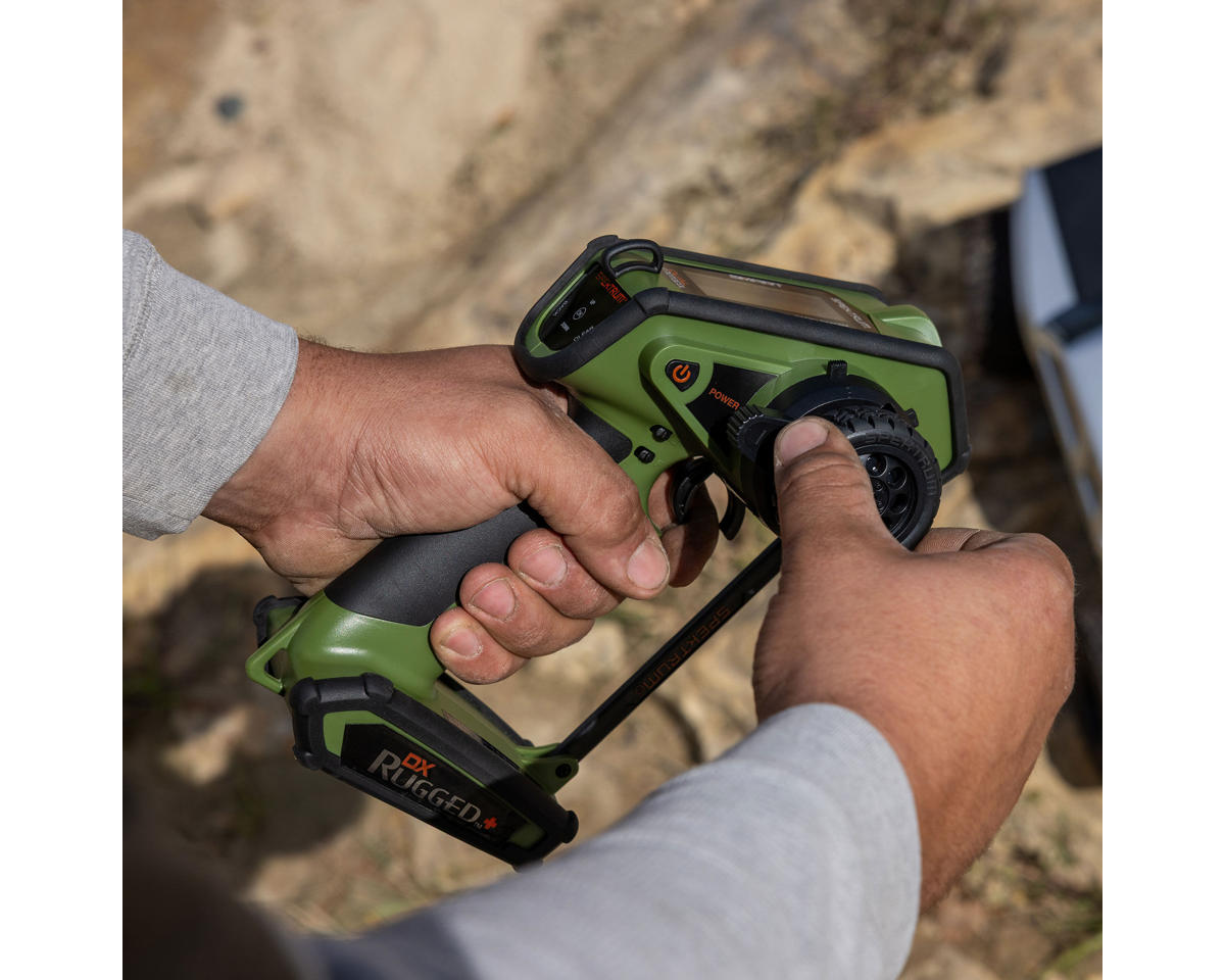 Spektrum RC DX Rugged+ 12-Channel DSMR+ Surface Radio (Transmitter Only) (Green)