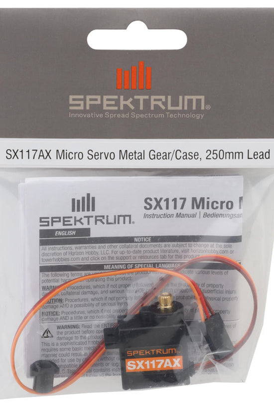 Spektrum RC SX117 Micro Metal Gear Servo For Axial AXP8 Gilamon RC Trail Buggy