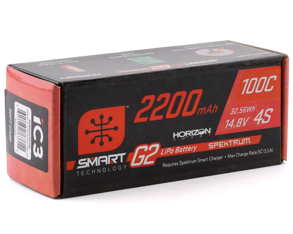 Spektrum RC 4S Smart G2 LiPo 100c Battery Pack (14.8V/2200mAh) w/IC3 Connector