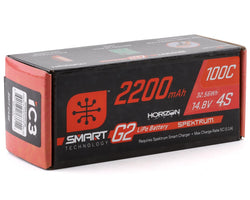 Spektrum RC 4S Smart G2 LiPo 100c Battery Pack (14.8V/2200mAh) w/IC3 Connector