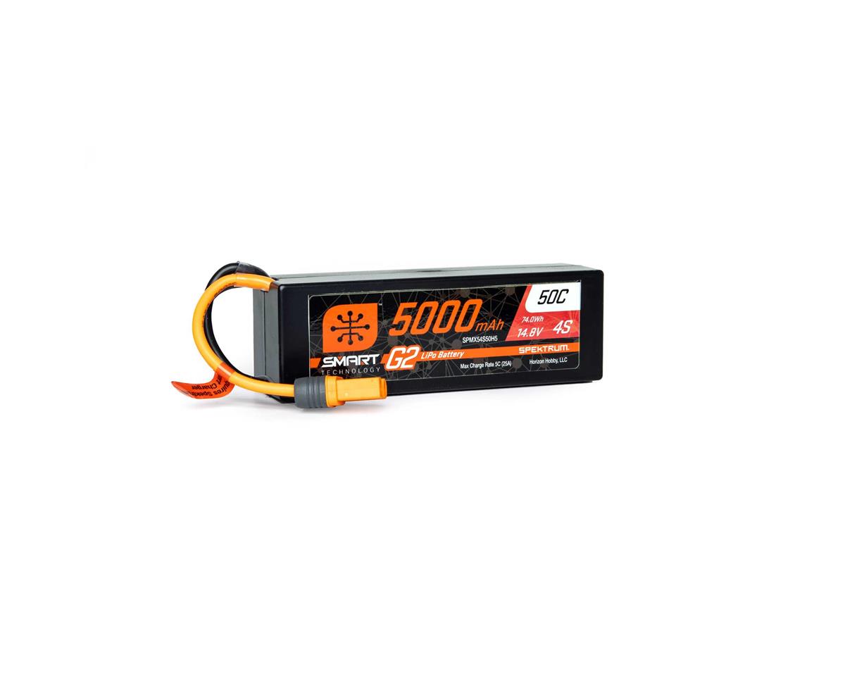 Spektrum RC 4S Smart G2 LiPo 50C Battery Pack (14.8V/5000mAh) w/IC5 Connector