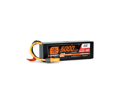 Spektrum RC 4S Smart G2 LiPo 50C Battery Pack (14.8V/5000mAh) w/IC5 Connector