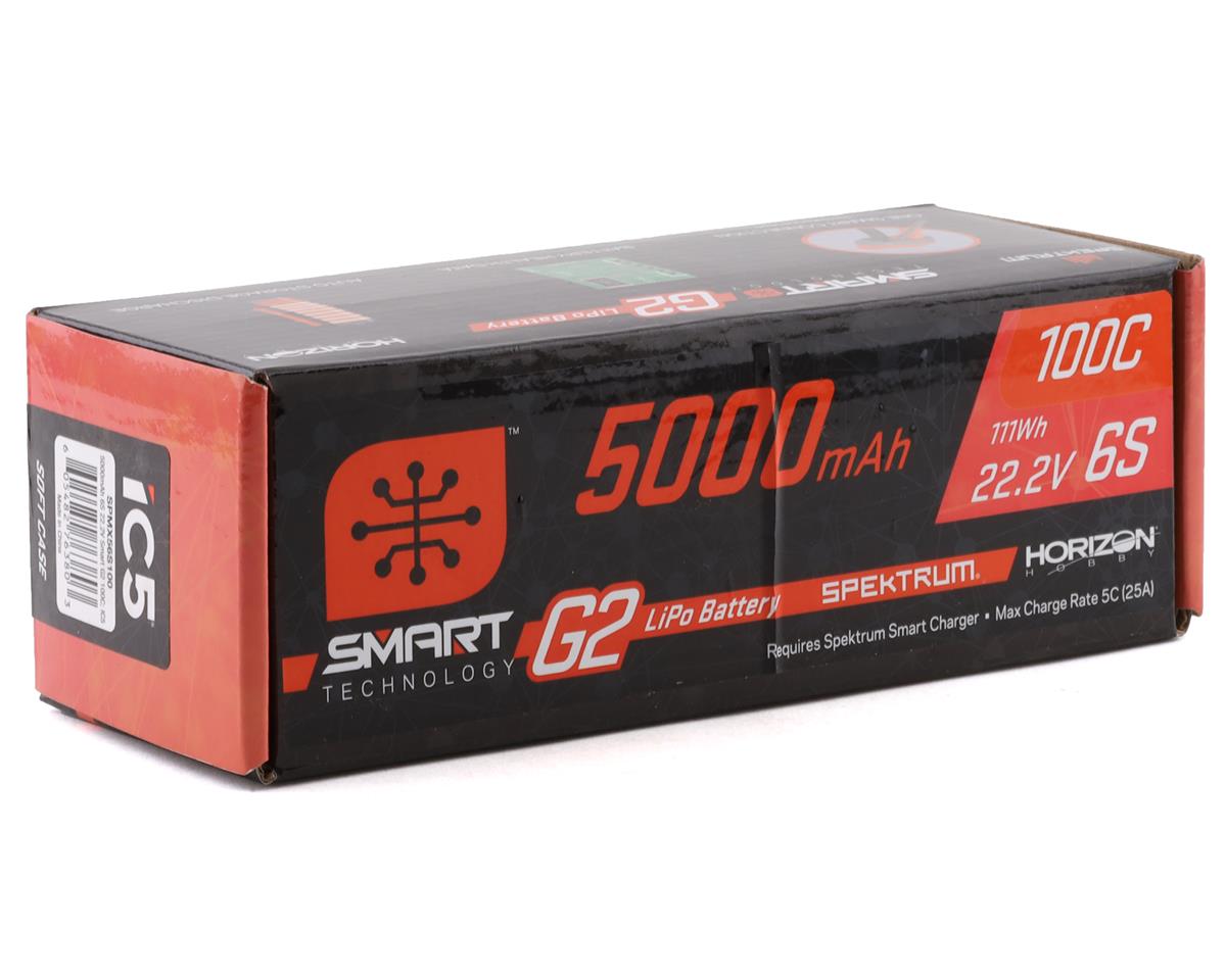 Spektrum RC 6S Smart G2 LiPo 100C Battery Pack (22.2V/5000mAh) w/IC5 Connector