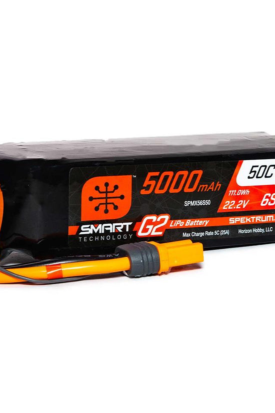 Spektrum RC 6S Smart G2 LiPo 50C Battery Pack w/IC5 Connector (22.2V/5000mAh)