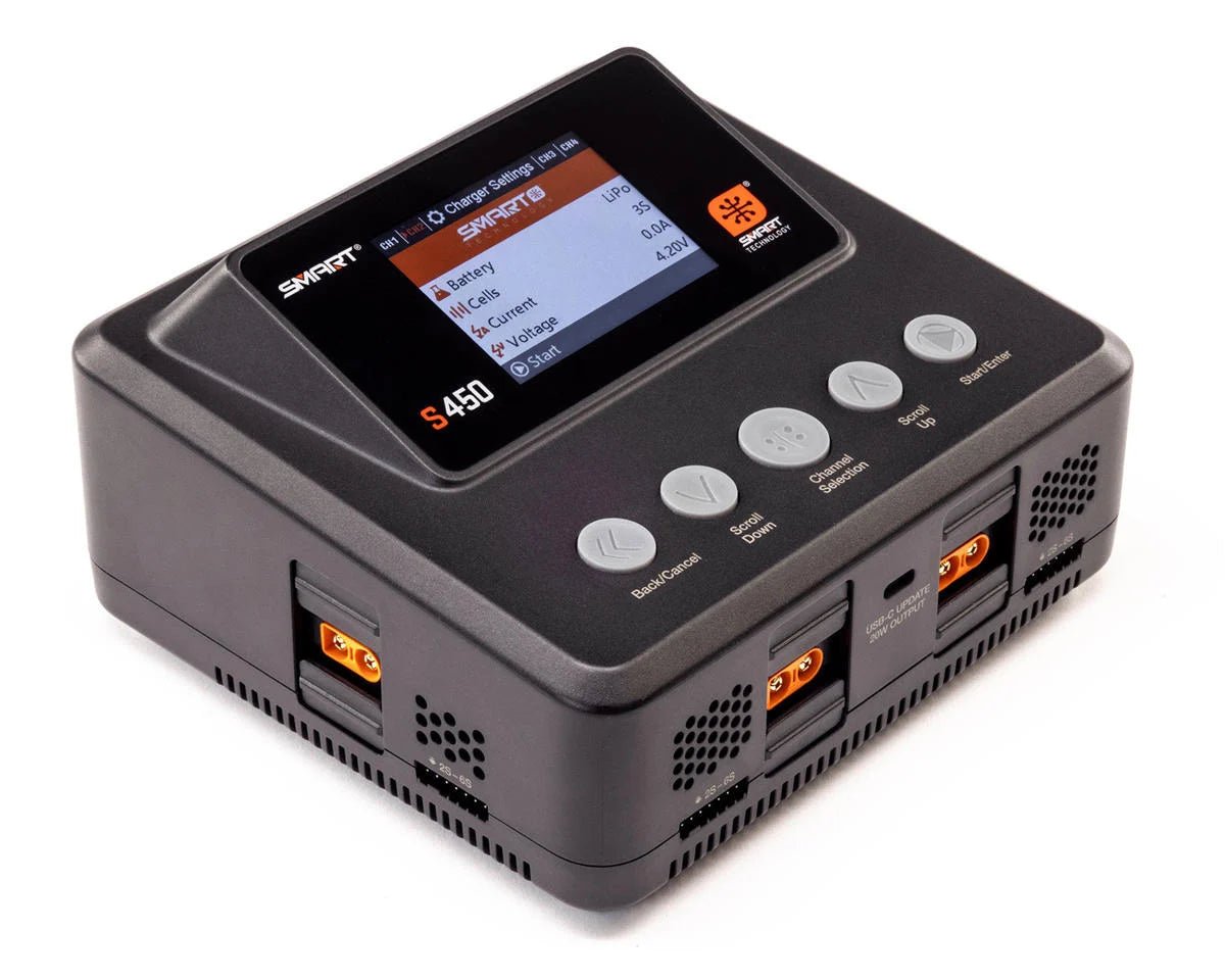 Spektrum RC S450 G2 Quad Smart LiPo Battery Charger (6S/10A/DC-400W/AC-200W)
