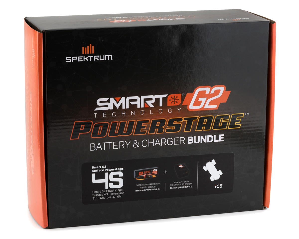 Spektrum RC Smart G2 PowerStage 4S Bundle w/4S Smart LiPo Battery (5000mAh)