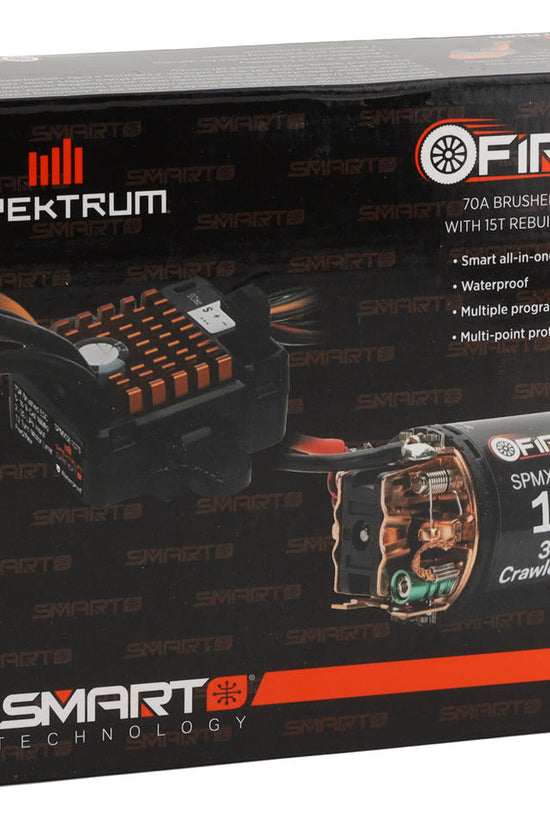 Spektrum Firma 70A Smart Waterproof Brushed ESC & 15T Brushed Motor 1/10 Scale Crawlers