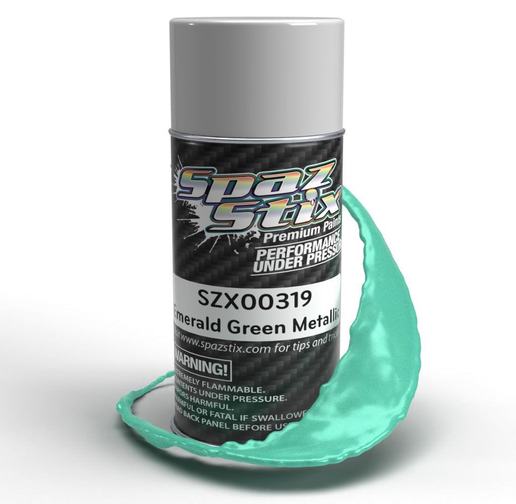 Spaz Stix "Emerald Green Metallic" Spray Paint (3.5oz)