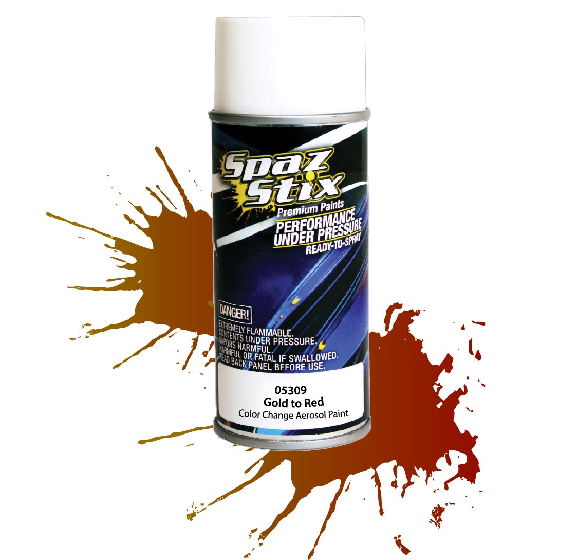 Spaz Stix 05309 Gold/Red Color Change Aerosol Paint 3.5oz