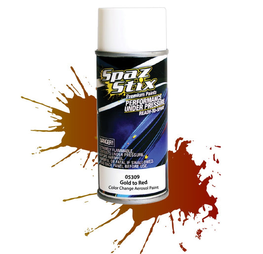 Spaz Stix 05309 Gold/Red Color Change Aerosol Paint 3.5oz