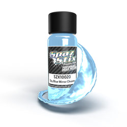 Spaz Stix Sky Blue Mirror Chrome Airbrush Ready Paint, 2oz Bottle