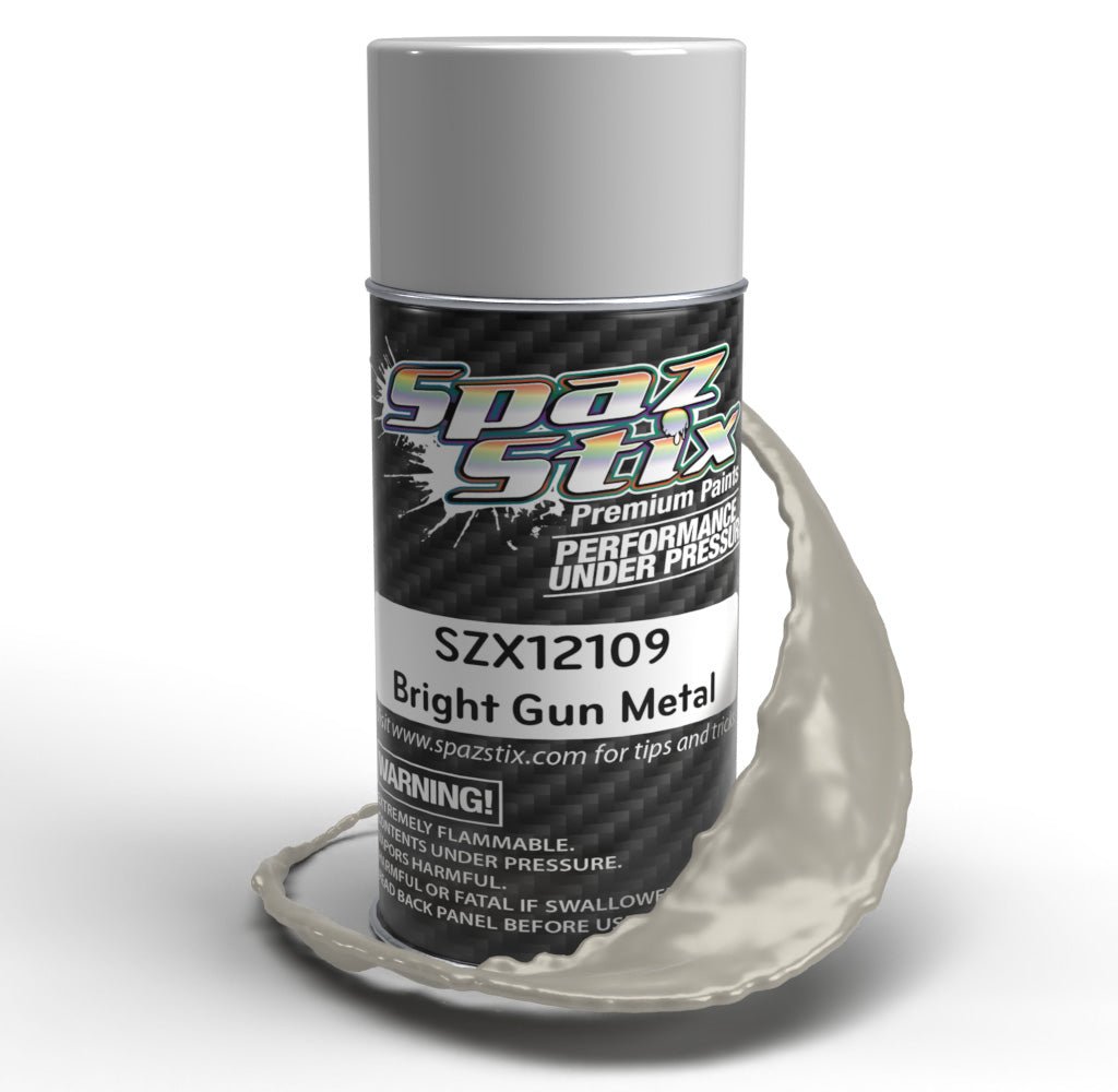 Spaz Stix "Bright Gun Metal" Spray Paint (3.5oz)