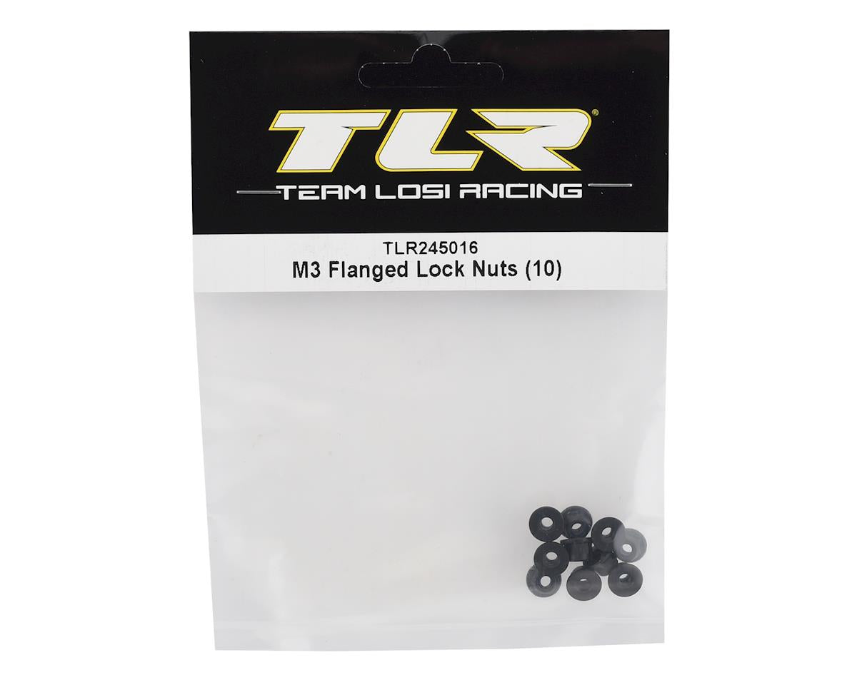 Team Losi Racing M3 Flanged Lock Nuts (10)