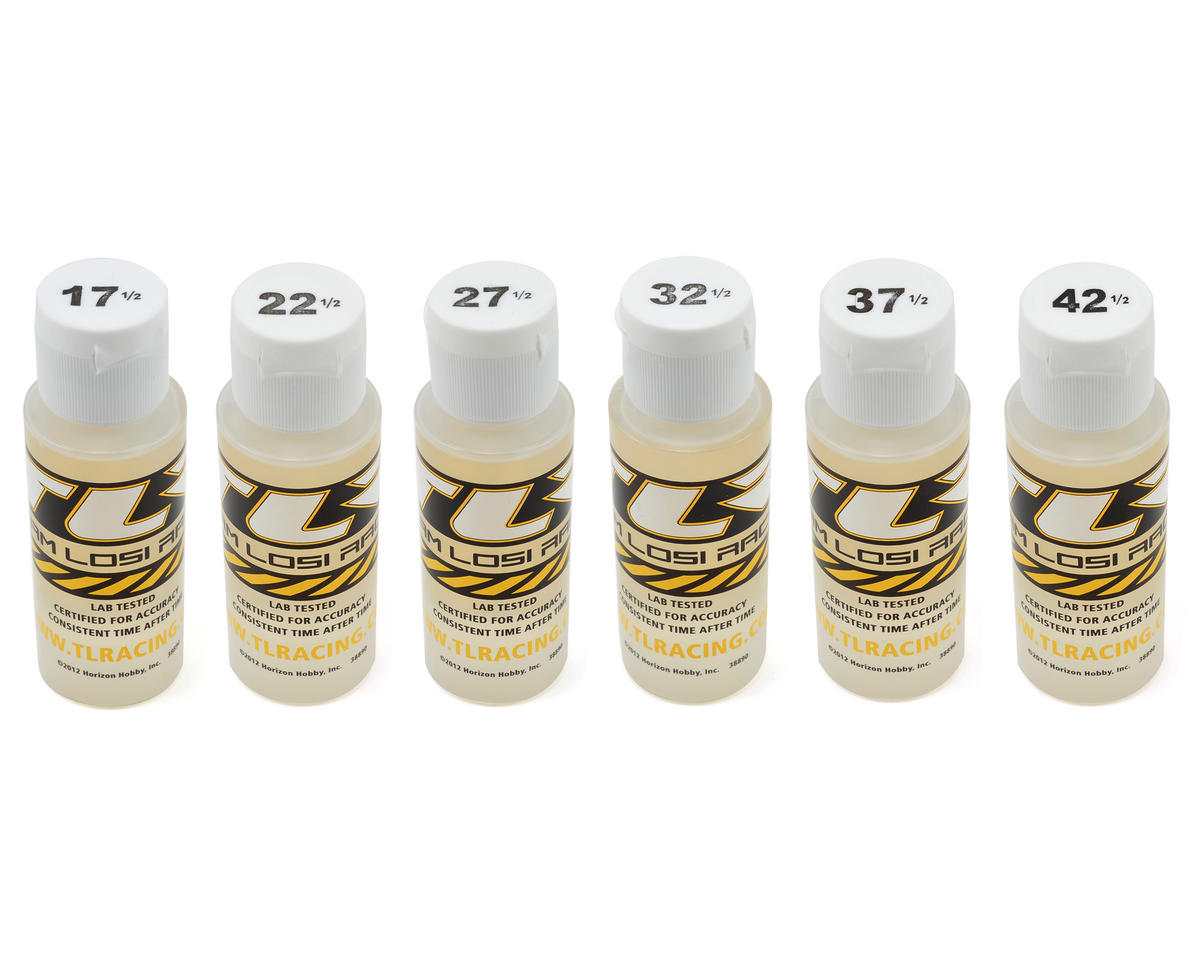 Team Losi Racing Silicone Shock Oil Six Pack (2oz) (17.5, 22.5, 27.5, 32.5, 37.5, 42.5wt)