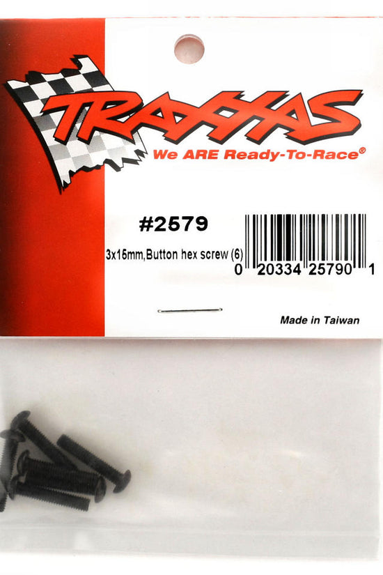 Traxxas 2579 3x15mm Button Head Screws (6)