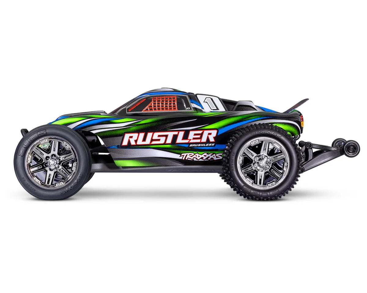 Traxxas Rustler BL-2s HD 1/10 RTR 2WD Brushless Stadium Truck (Green) w/BL-2s ESC & TQ 2.4GHz Radio