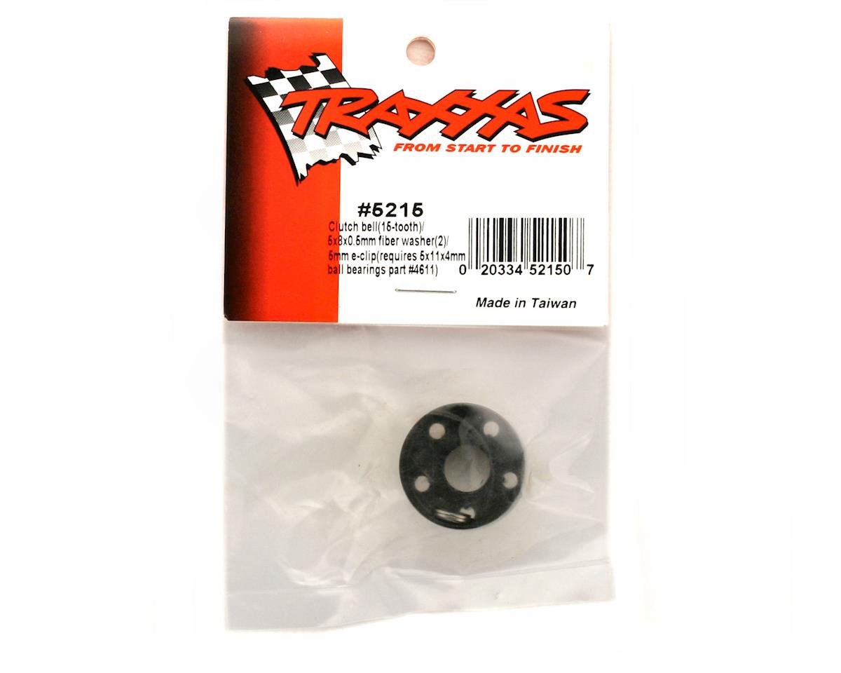 Traxxas Clutch bell (15T) 5x8x0.5mm fiber washer, 5mm e-clip (use 5x11x4mm bearing