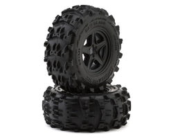 UpGrade RC Dirt Claw 2.8"-Saw Blade Pre-Mounted All-Terrain Tires w/5-Star Wheels (2) (17mm/14mm/12mm Hex)