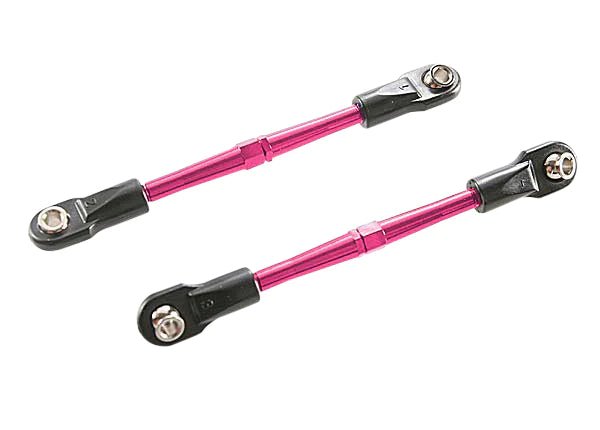 Traxxas 59mm Aluminum Toe Link Turnbuckle Set (Pink) (2)