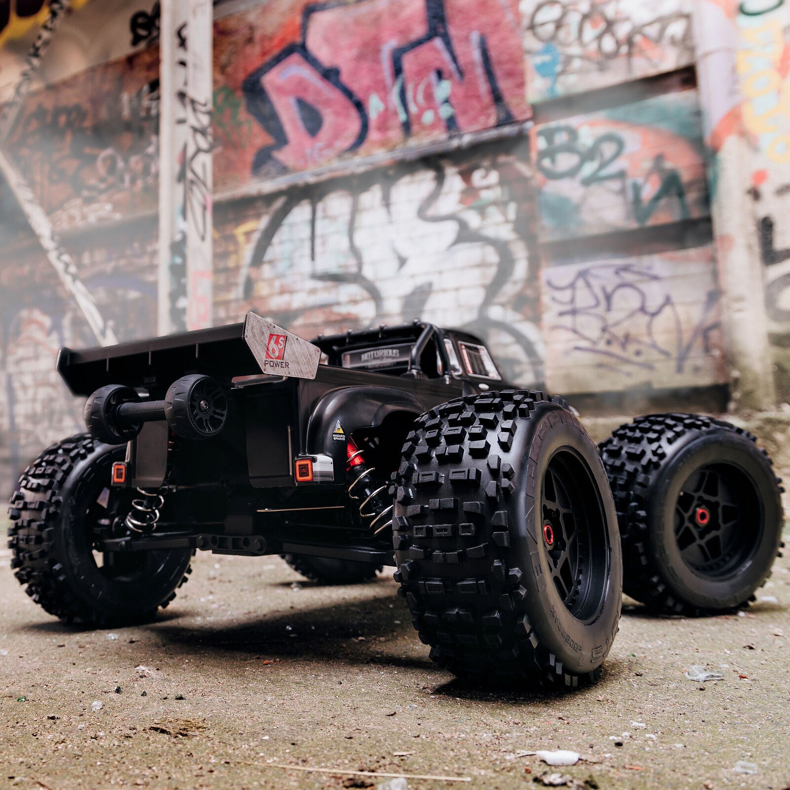 Arrma Notorious 6S BLX Brushless RTR 1/8 Monster Stunt Truck (Black) (V5) w/SLT3 2.4GHz Radio